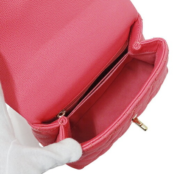 Chanel CHANEL Bag Matelasse Women's Handbag Shoulder 2way Caviar Skin Pink Cr... - Picture 5 of 14